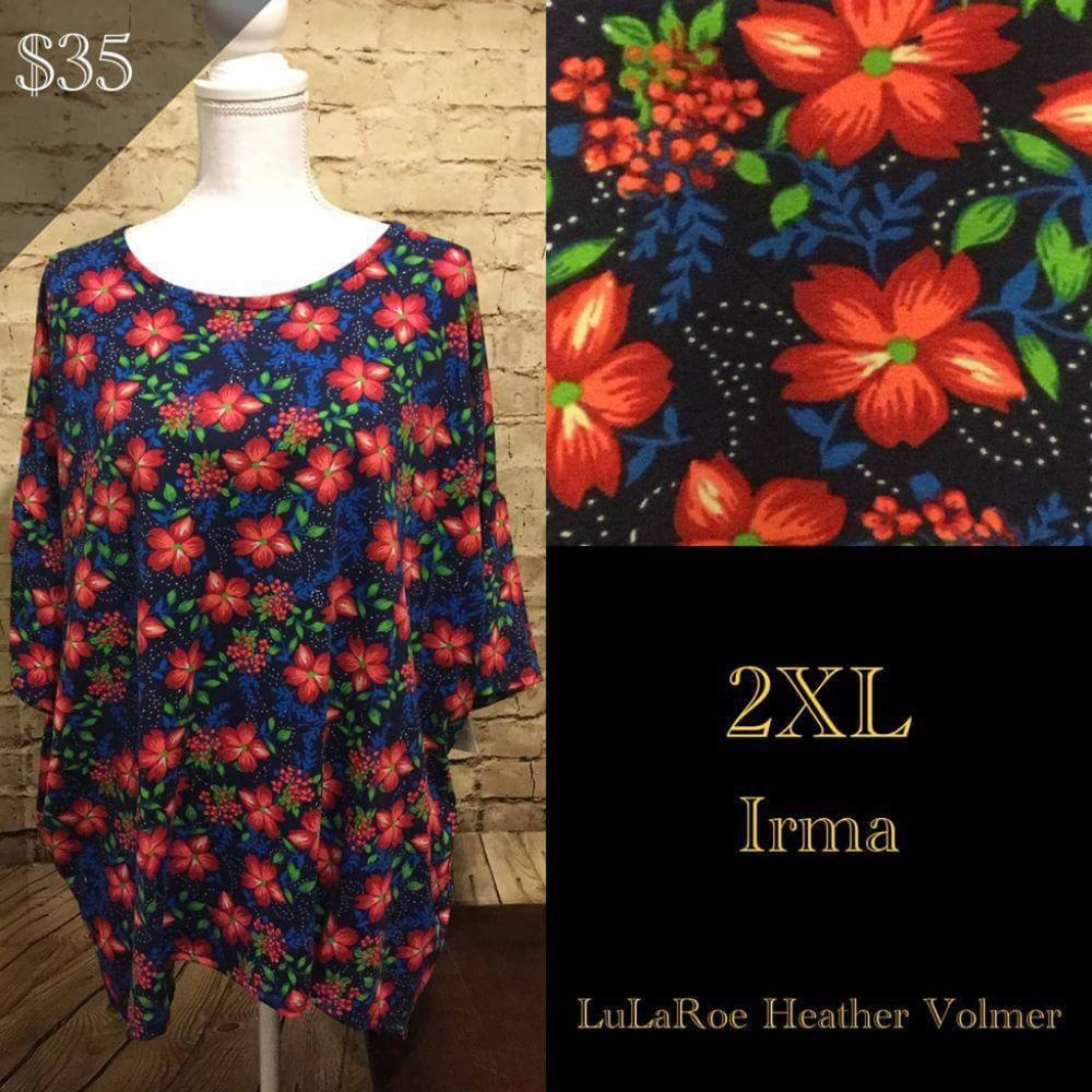 NWT LuLaRoe Irma Shirt 2x